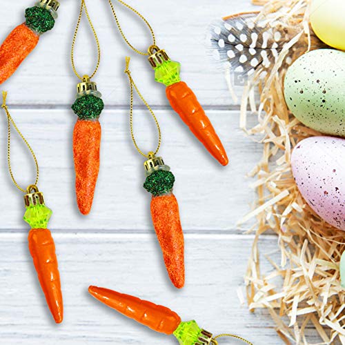 image for SHANGXING 30PCS Easter Carrot Hanging Ornaments- Easter Carrots Hangin