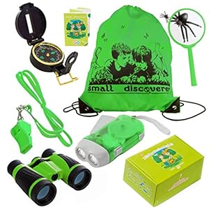 Outdoor Exploration Set – Kids Adventure Pack – Perfect 3-12 Year Old boy Toys and Girl Toys – Easter Present for Kids (Green)