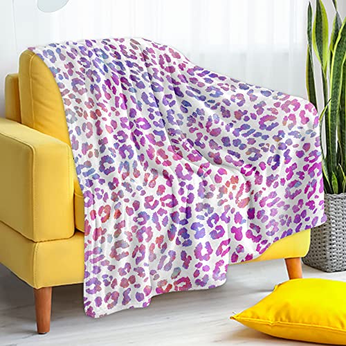 Throw Blanket For Couch, Cozy Warm Plush Fleece Throw Blanket For Adults And Kids, Ultra-Soft Flannel Blanket Decorative Fuzzy Throws For Sofa Bed Dorm, All Season 50X60 In (Leopard) #TOP4