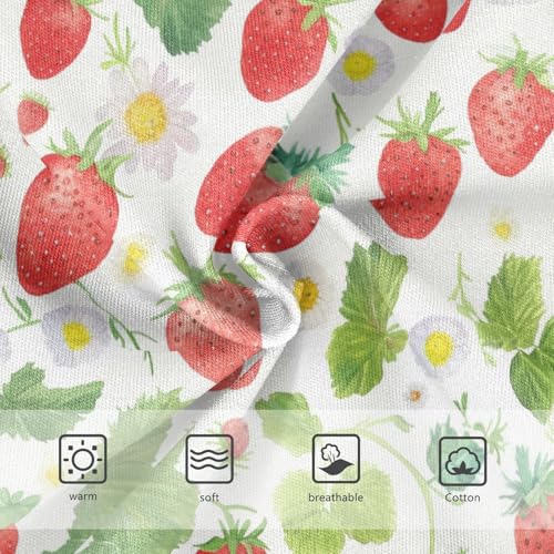 Wusikd Watercolor Strawberry Girls' Underwear Cotton Girls Briefs Soft Toddler Underwear 2T3