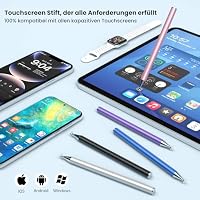 Digiroot 5er Tablet Stift mit Disc Spitze, Kompatibel mit Android und iOS – Ansicht 2