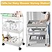 Volnamal Baby Diaper Caddy, Plastic Movable Cart for Newborn Nursery Essentials Diaper Storage Caddy Organizer for Changing Table & Crib, Easy to Assemble, Beige