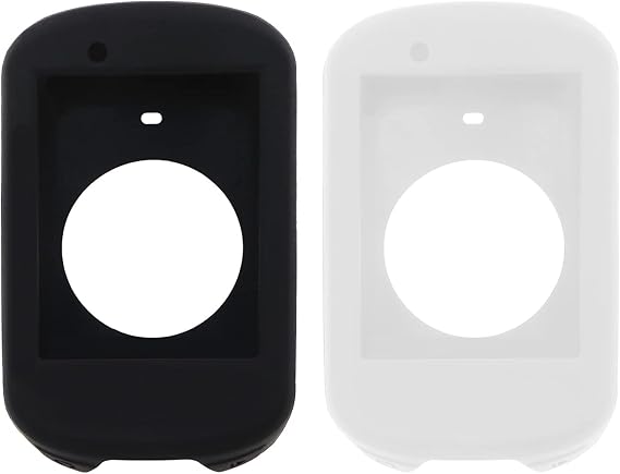 2pcs silicone case compatible with garmin edge 530 bike gps anti drop protective cover skin cycling gps replacement accessories black white