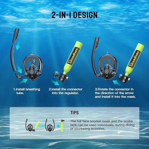 Mini Tanque de Buceo 0.5L para Entrenamiento de Respiración Subacuática miniatura 4