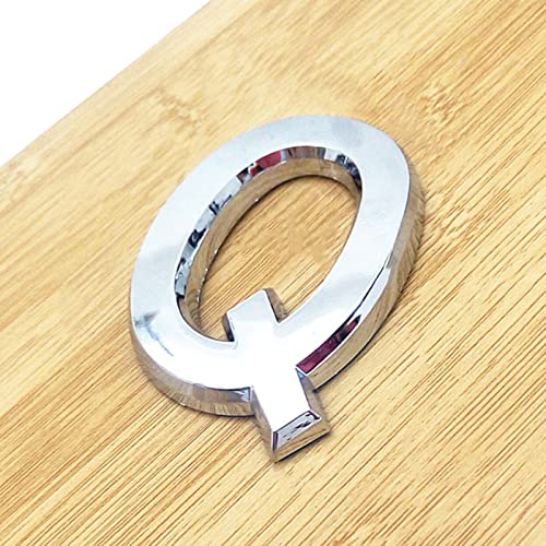 Números Placa Casa Autoadhesiva 3D 0-9 Letra A-Z Número Plateado Moderno Puerta Hotel Interior Buzón Dirección Dígitos Pared 3M Etiqueta Adhesiva ABS Espejo Brillante Electrochapado (7CM,Q) Cover