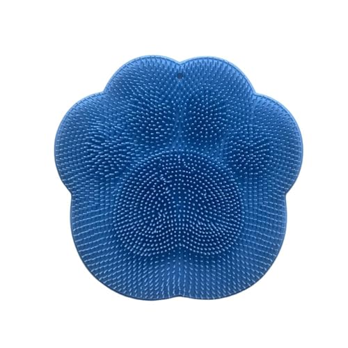 足洗いマット フットブラシ 足臭ブラシ 男女兼用の 洗足マット/足つぼマッサージマット 背中 ブラシ? 滑り止め付き|フットケア |かかとケア&リラクゼーション 足 靴 消臭(猫爪型の青色 新型)