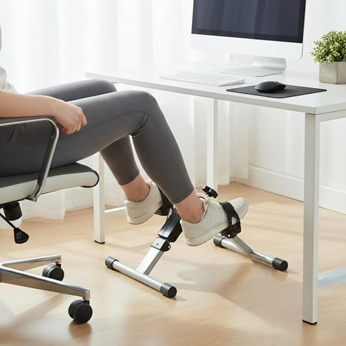 Image of RK Prime Mini Cycle Pedal Exerciser - Under Desk Bike for Home & Office | Adjustable Resistance, LCD Display | Arm & Leg Workout | Non-Slip, Portable | Physiotherapy & Seniors
