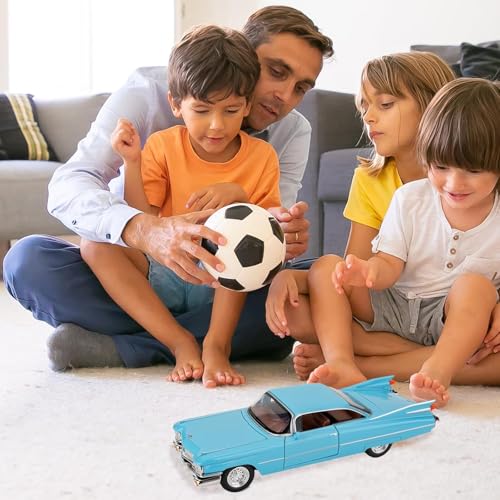 Image of 1:32 Scale Cadillac Eldorado Alloy Pickup Car Toy Metal Pull Back Diecast Car with Openable Door and Sound Light, Gifts Toys for Kids【Blue】