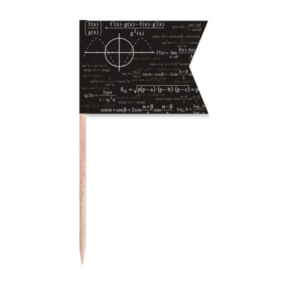 Plaque de fromage marquée avec un cure-dent et formule mathématique pour buffet original