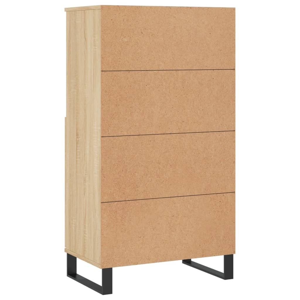 puraday Armario de 60 x 36 x 110 cm, armario lateral buffet, armario auxiliar para libros, armario alto de cocina para dormitorio, salón, cocina, pasillo, comedor, roble sonoma