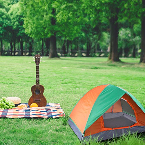 Carpa tipo domo para camping 2 personas doble puerta ligera miniatura 4