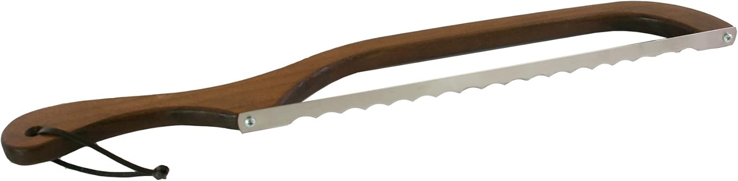 Out of the Woods of Oregon Bread and Bagel Slicer Bow Saw Bread Knife for Home Made Bread - Natural Alder : LEFT HANDED