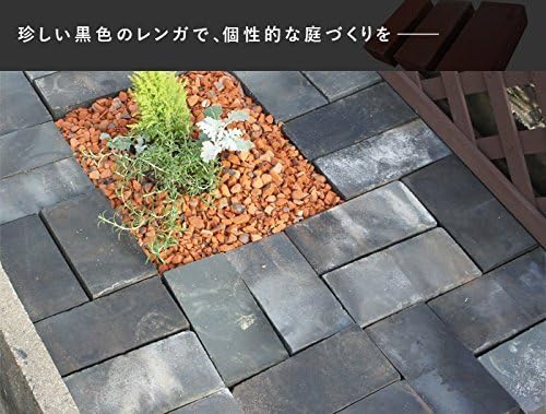 Amazon Nitto Sekko 11枚 耐火レンガ 黒 グレー レンガ 0 100 50mm 煉瓦 ガーデニング 庭 舗装 花壇 ピザ窯 レンガ ブロック