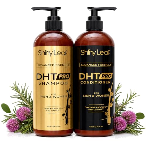 DHT Pro Shampoo and Conditioner - Advanced Formula with Procapil and Capixyl DHT Blockers Made In USA Hair Loss Solution for Men and Women Stimulates Follicles SupportsThinning Hair