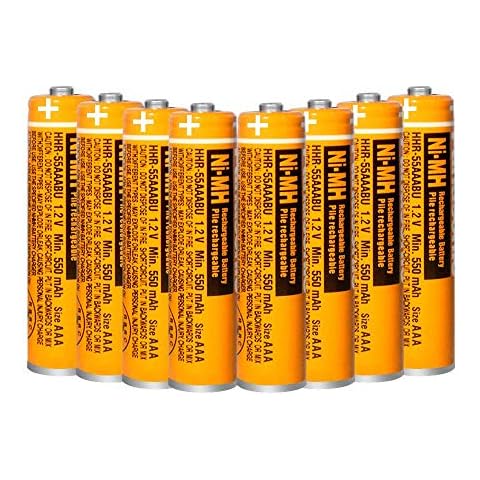 Triangle Power 8 Pack HHR-55AAABU NI-MH Rechargeable Battery 550mAh AAA 1.2V Batteries for Panasonic Cordless Phones Cover