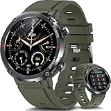 HOFIT Smartwatch Herren mit Telefonfunktion, Fitnessuhr Herren, Smart Watch mit 1,6-Zoll-HD-Touchscreen, Sportuhr, Schrittzähler, Herzfrequenz- und Schlafmonitor, Geschenke für Männer