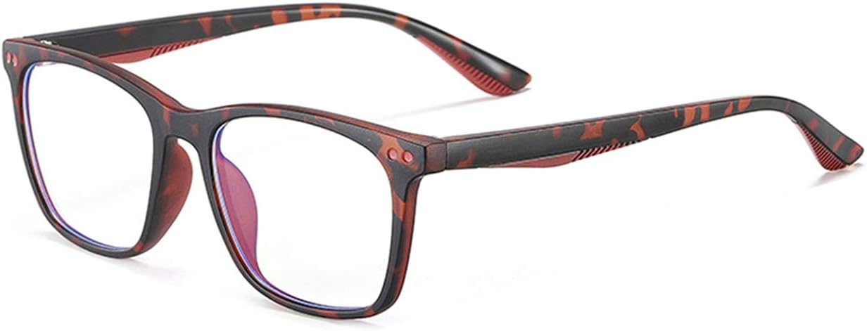 MAXJULI Kids Blue Light Blocking Glasses - Anti Eyestrain - Computer Video Gaming Eyeglasses for Boys & Girls - TR90 Square Flexible with Rivets Frame Eye Glasses(Tortoise)