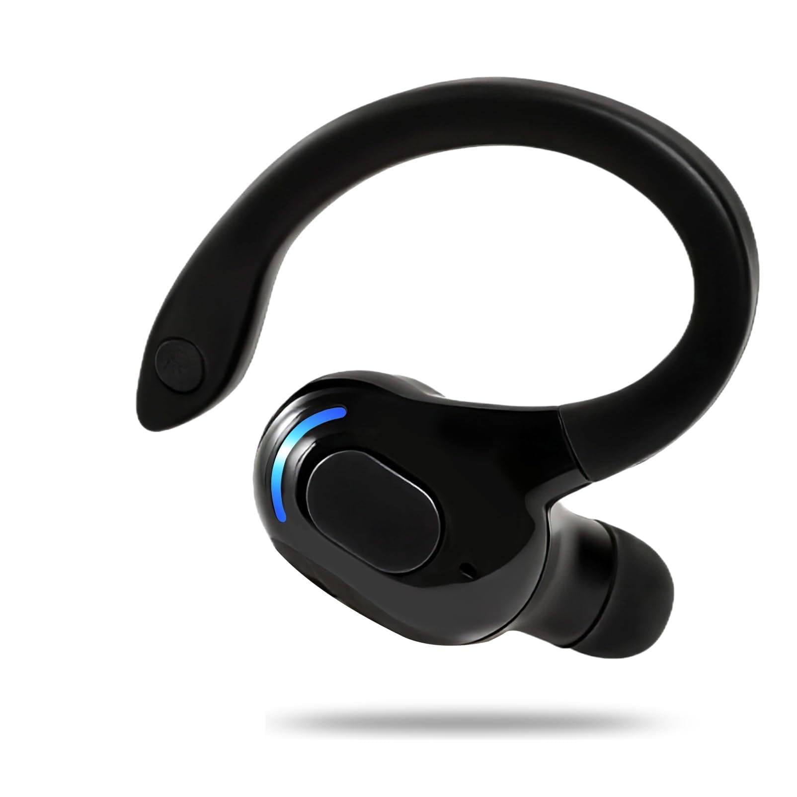 Auricolare Bluetooth Mono V5.2 Senza Fili con Microfono Integrato Gancio Anticaduta 360°, 20 Ore Autonomia Ricarica Rapida, Cancellazione Rumore, Auricolare Wireless Compatibile con iPhone Android PC