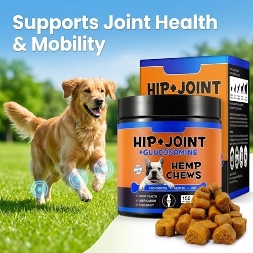 Hip & Joint Glucosamine Hemp Chews for Dogs (Duck Flavour | 150 Soft Chews) – Mobility Support Supplement with Chondroitin MSM, Joint Pain Relief & Flexibility Support - Image 4