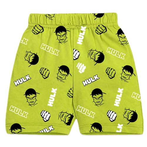 Image of Kuchipoo Marvel Boys Printed Cotton Shorts | Superheroes | Iron Man | Spider-Man | Hulk | Thor | Captain America | Pack of 5