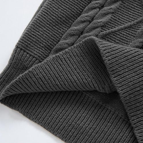 Cambkatl Men's Cable Knit 1/4 Zip Turtleneck Sweaters Slim Fit Long Sleeve Cozy 2025 Fall Winter Pullovers Jumper Tops 5
