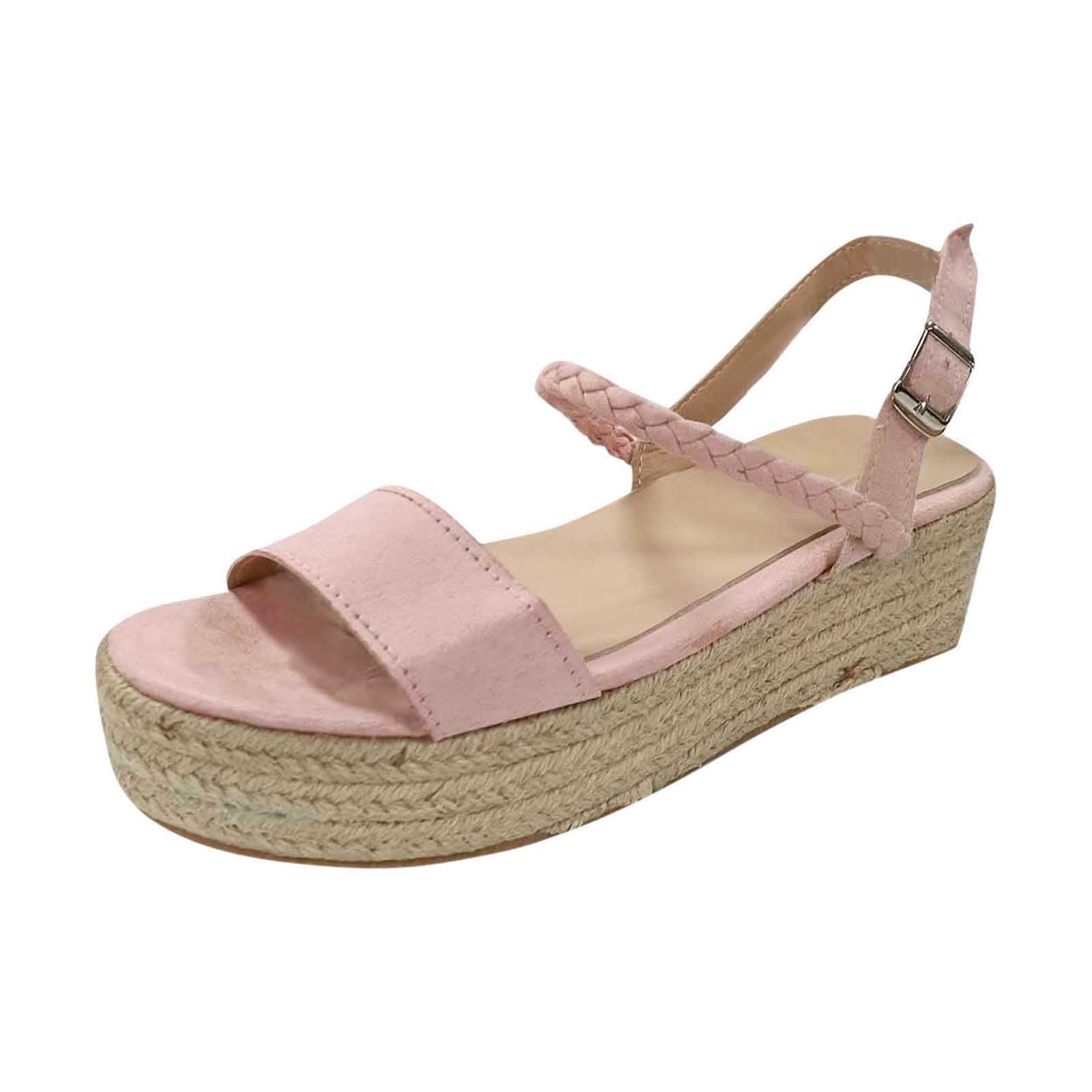 Genérico Sandalias Esparto Mujer Comodas Alpargatas Mujer Cuña Plataforma Calzado Esparteñas Sandalias de Tacón Elegantes Vestir Sapatos Alpargatas Valencianas Fiesta Verbenas