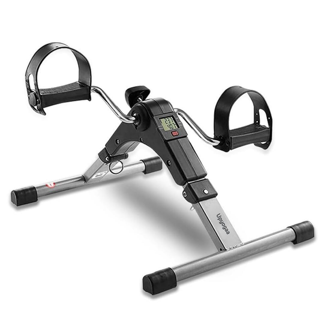 Upyogaa Mini Cycle Pedal Exerciser Heavy Duty, Adjustable Resistance and Digital Display - Suitable for Light Exercise of Legs, Arms, and Physiotherapy,High Strength Steel Frame,1 Year Warranty