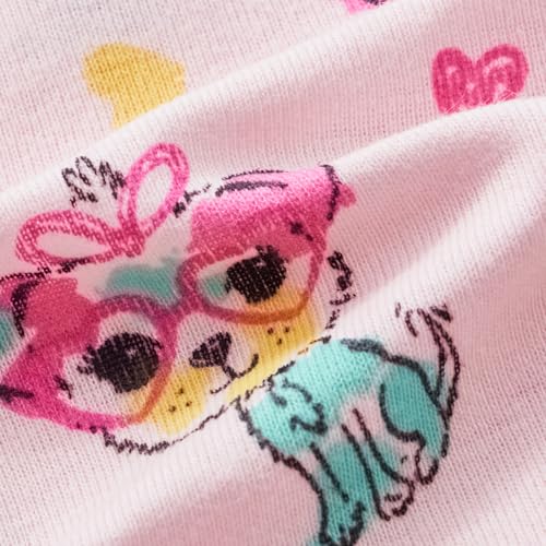 Girls Cotton Underwear Briefs, Multicolor Pattern Pack with Cute Prints, Soft Comfort Panties, 12Pack4