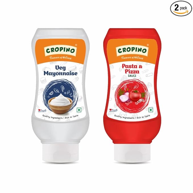 Combo of Veg Mayonnaise, 300gm & Pasta & Pizza Sauce, 320gm / Perfect For Burgers, Sandwiches, Fries And More/For Pizza, Penne Pasta, Spaghetti, Fusilli, Macaroni/Pack of 2