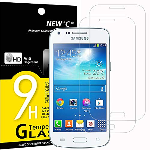 NEW'C Lot de 2, Verre Trempé pour Samsung Galaxy Core Plus, Film Protection écran sans Bulles d'air Ultra Résistant (0,33mm HD Ultra Transparent) Dureté 9H Glass