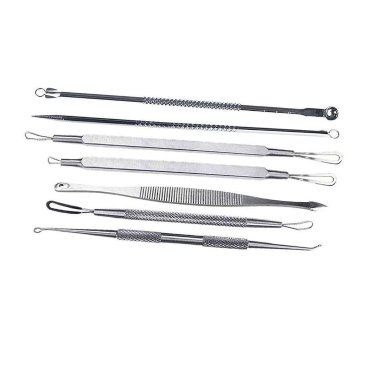 PLAFOPE Blackhead Removal Tool Set 7pcs Acne Extraction Kit Pimple Popping Kit Dark for Face Acne Tools