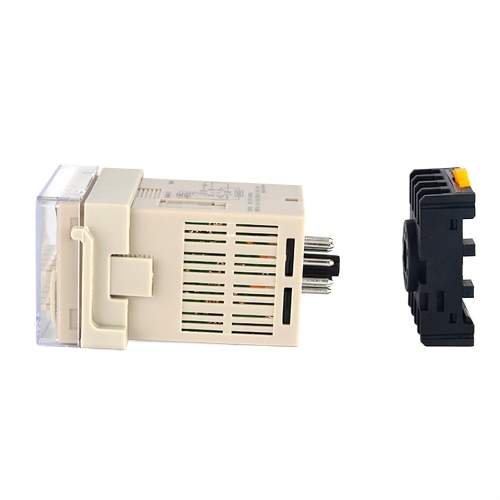 AC 110V 220V DC 12V 24V DH48S-S 0,1 s-990h ciclo de repetición temporizador programable relé de interruptor de tiempo con Base de enchufe DH48S carril Din (Size : DC 12V)