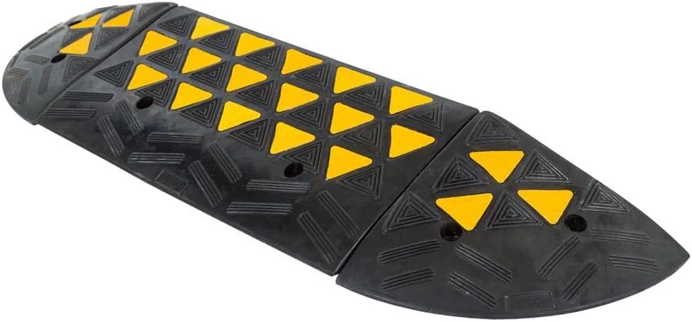 Guardian 4" Rubber Curb Ramp with Round End Caps