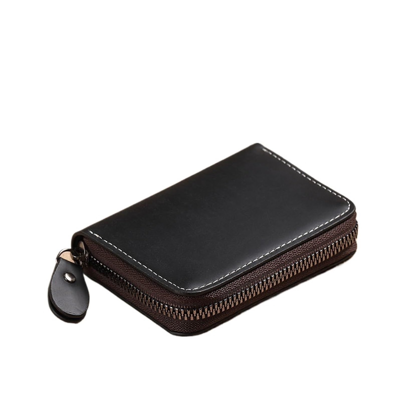 Tarjetero de cuero compacto para el día a día con billetera de gran capacidad masculina 5