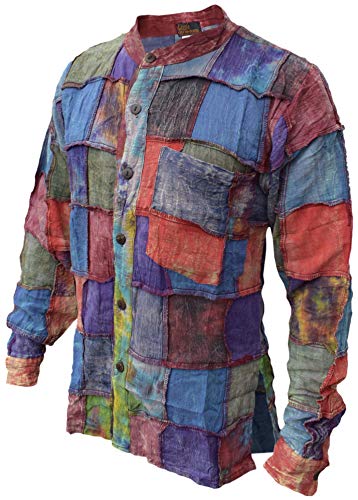 Little Kathmandu, camicia da uomo, tinta unita