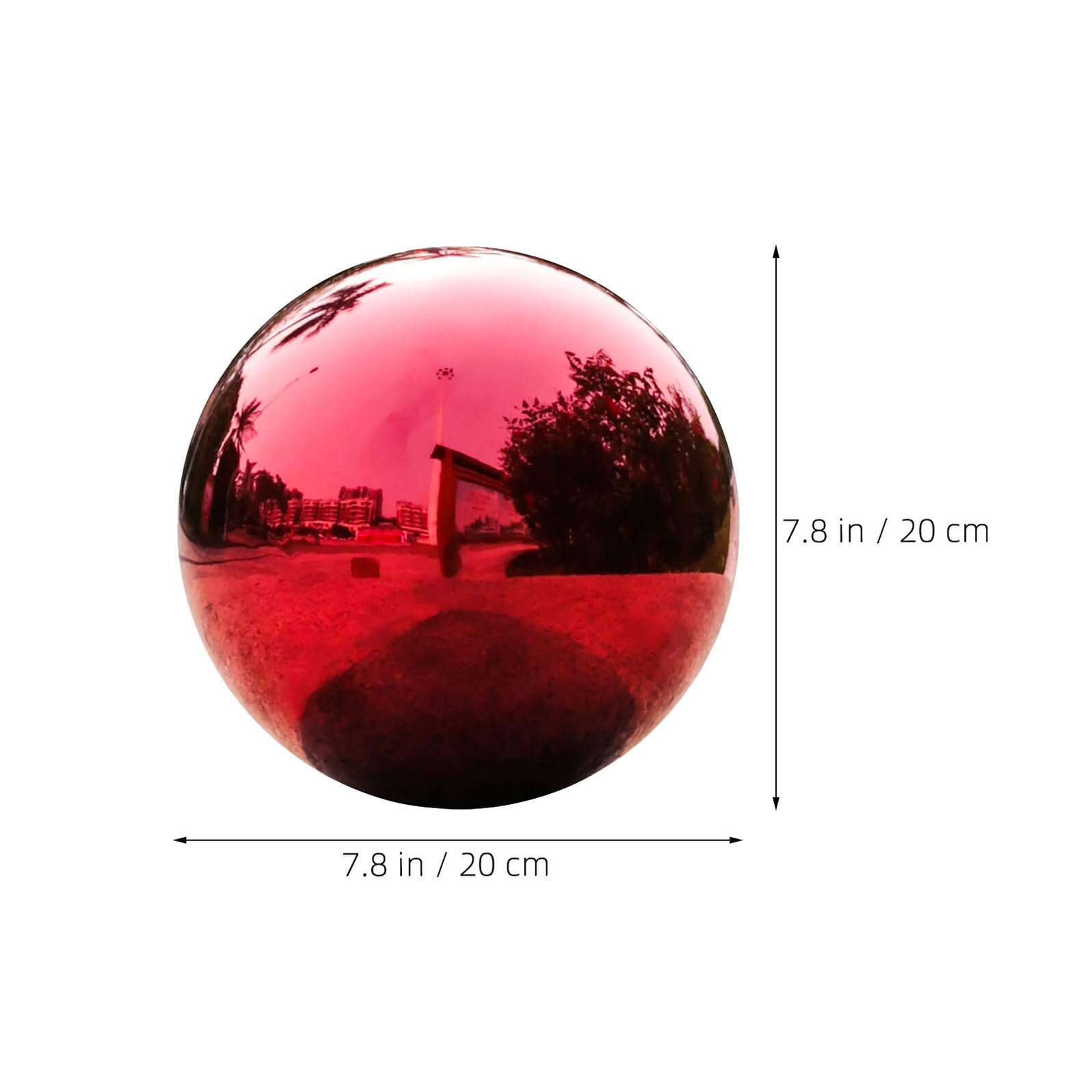 Didiseaon Sfera Riflettente da Giardino in Acciaio Inossidabile Globo Decorativo Lucido per Esterni Palla Cava Resistente alla Corrosione per Laghetti e Ambienti Esterni