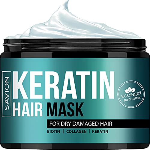 Keratin Complex Hair Treatment Mask for Deep Repair Damaged Hair Root and Dry Damaged Hair - ECOFLEX5 Complex with Keratin, Biotin, Collagen, Natural Shea Butter, Moroccan Argan Oil, and Avocado Oil