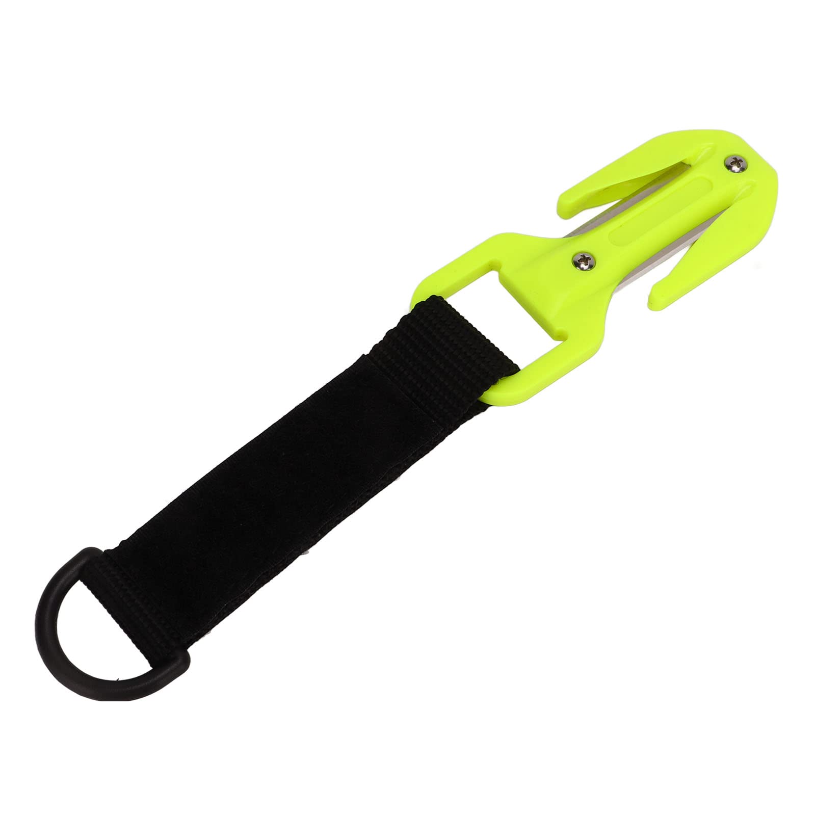 Tagliasagola da Immersione, tagliafilo di Sicurezza Resistente al Calore con Lama per Lo stoccaggio di subacquei di Salvataggio per Immersioni sicure (Giallo Fluorescente)