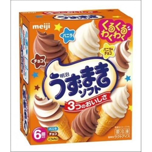 明治うずまきソフト[バニラ、チョコ、バニラ&チョコ] 70ml × 3種 × 各2個 計8箱