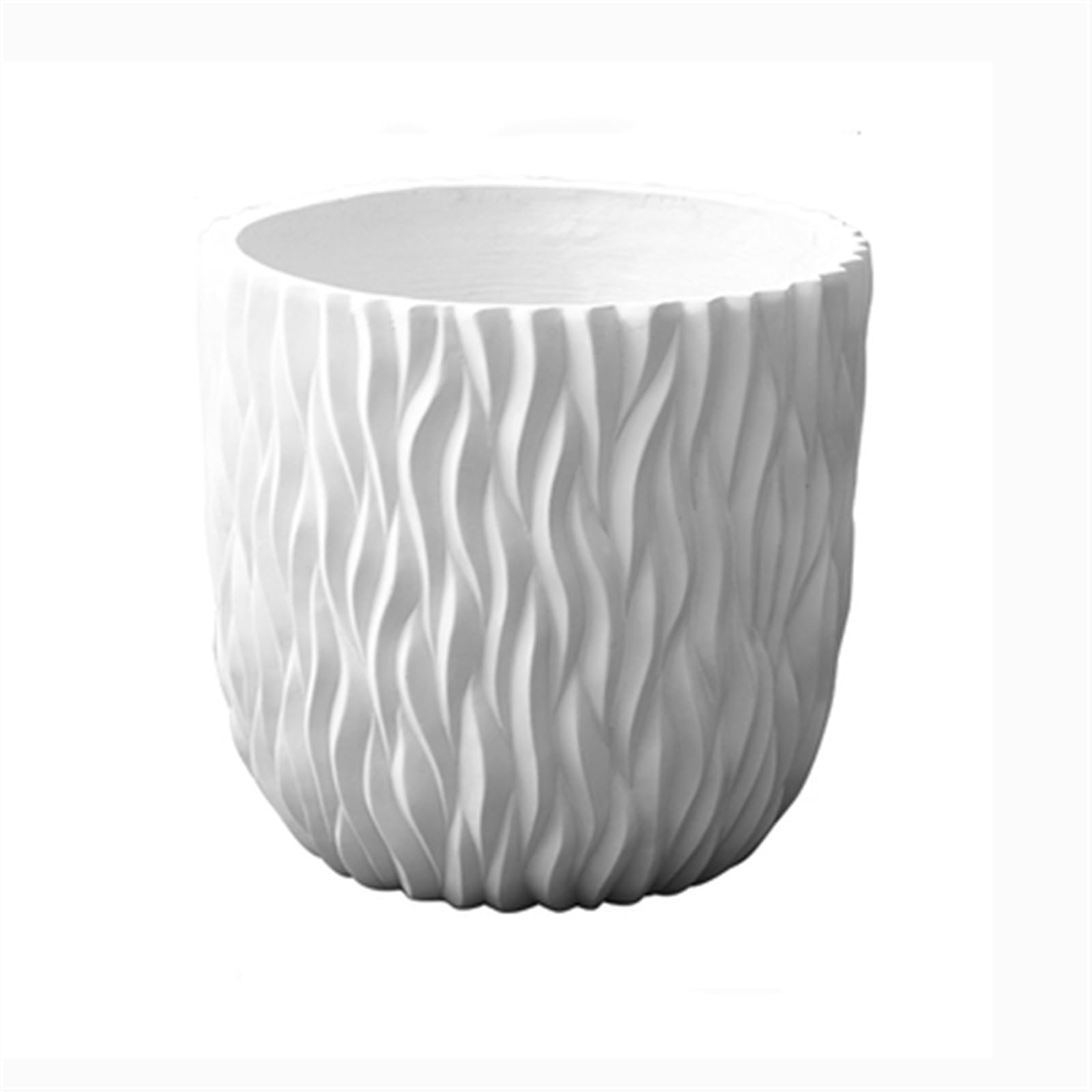 Pots de jardin blancs en rond petit modele pour plantes de salon