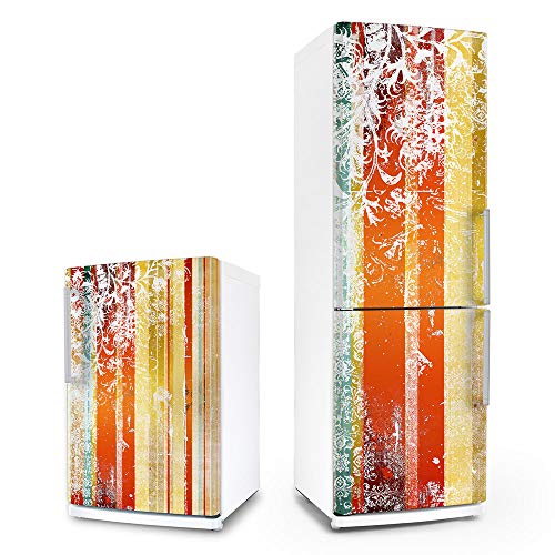 posterdeluxe Kühlschrank- & Geschirrspüler-Folie - Floral Grunge II - Dekorfolie Aufkleber Klebefolie Front Spülmaschine