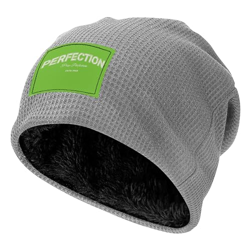 Bonnet tricoté à motifs de lettres élégant gris clair pour trajets