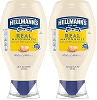Hellmann's Real Mayonnaise For a Rich Creamy Condiment Real Mayo Squeeze Bottle Gluten Free, Made With 100% Cage-Free Eggs 20 oz (Pack of 2)