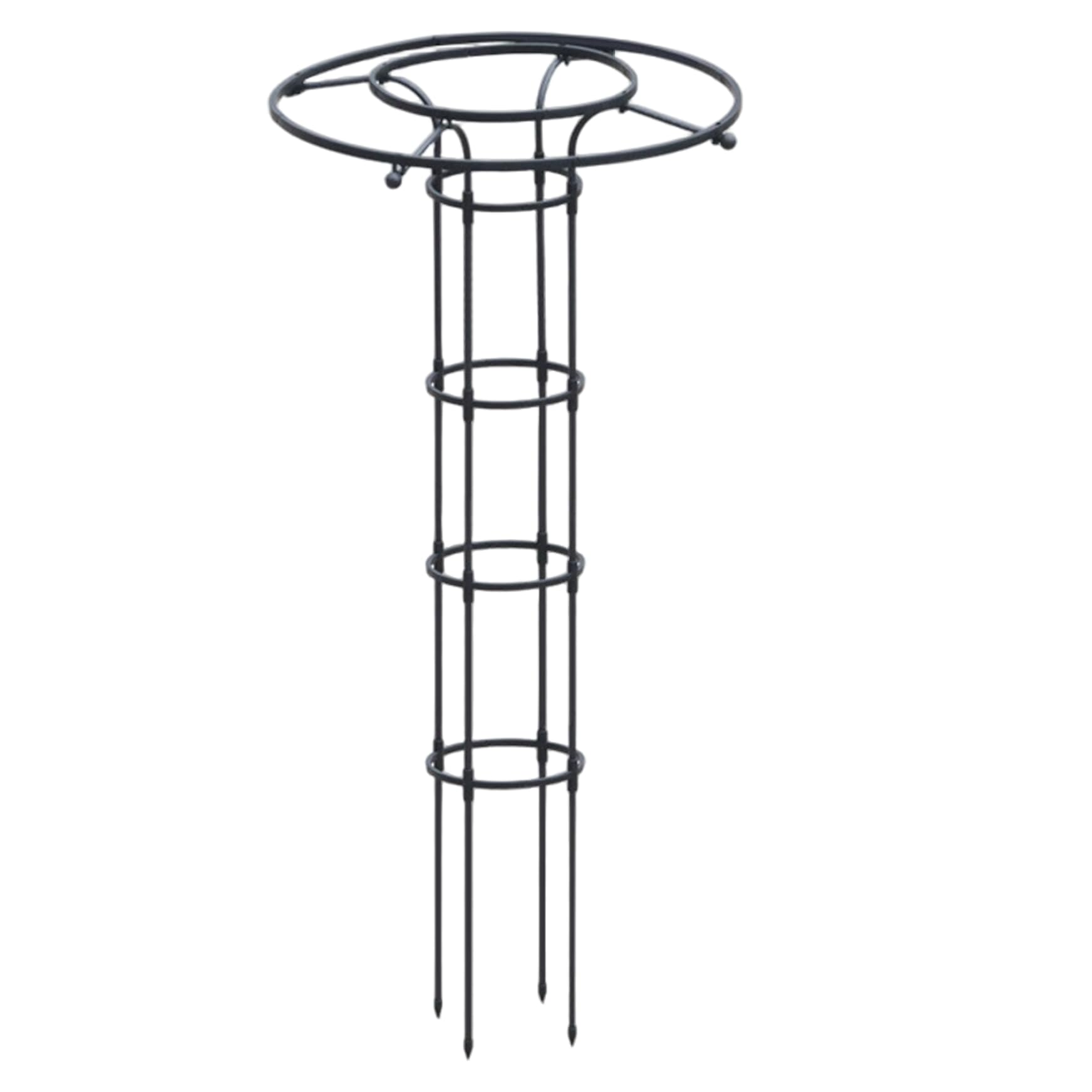 Bemonew Garden Obelisk for Climbing Plants, 59 Inch Adjustable Plant Trellis, Metal Flower Trellis for Potted Plants Outdoor