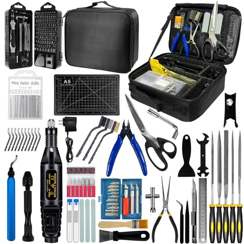 212Pcs 3D Drucker Zubehör Kit, 3D Drucker Zubehör Bring Toolbox enthält Entgratwerkzeug, Geeignet für 3D Druck Demontage, Reinigung und Präzisionsbearbeitung Werkzeugkisten