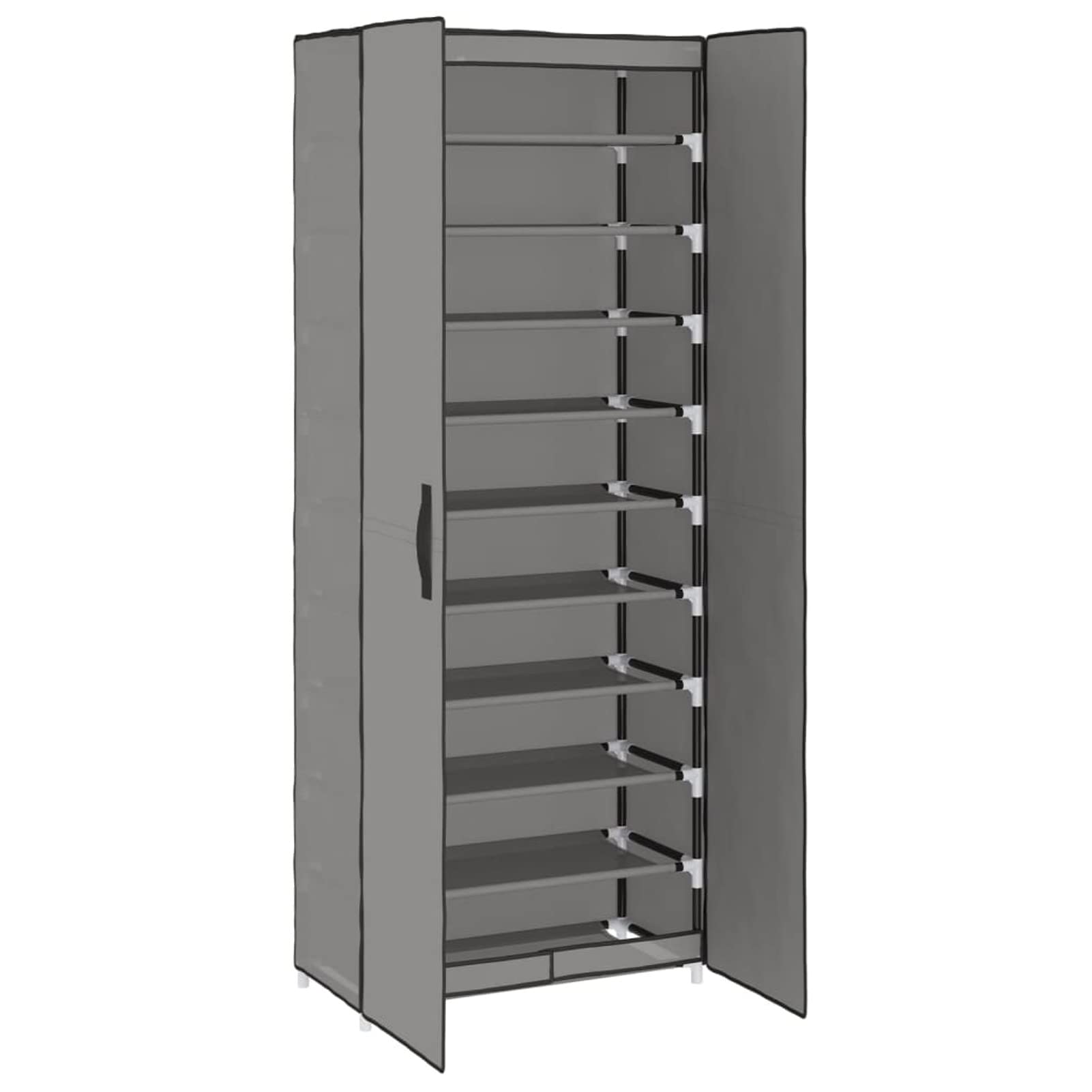 Zapatero Gris 60x30x166 cm Tela,Organizador de Zapatos,Armario de Almacenamiento con Estante for Calzado,Muebles for Pasillo de Casa(Grey)