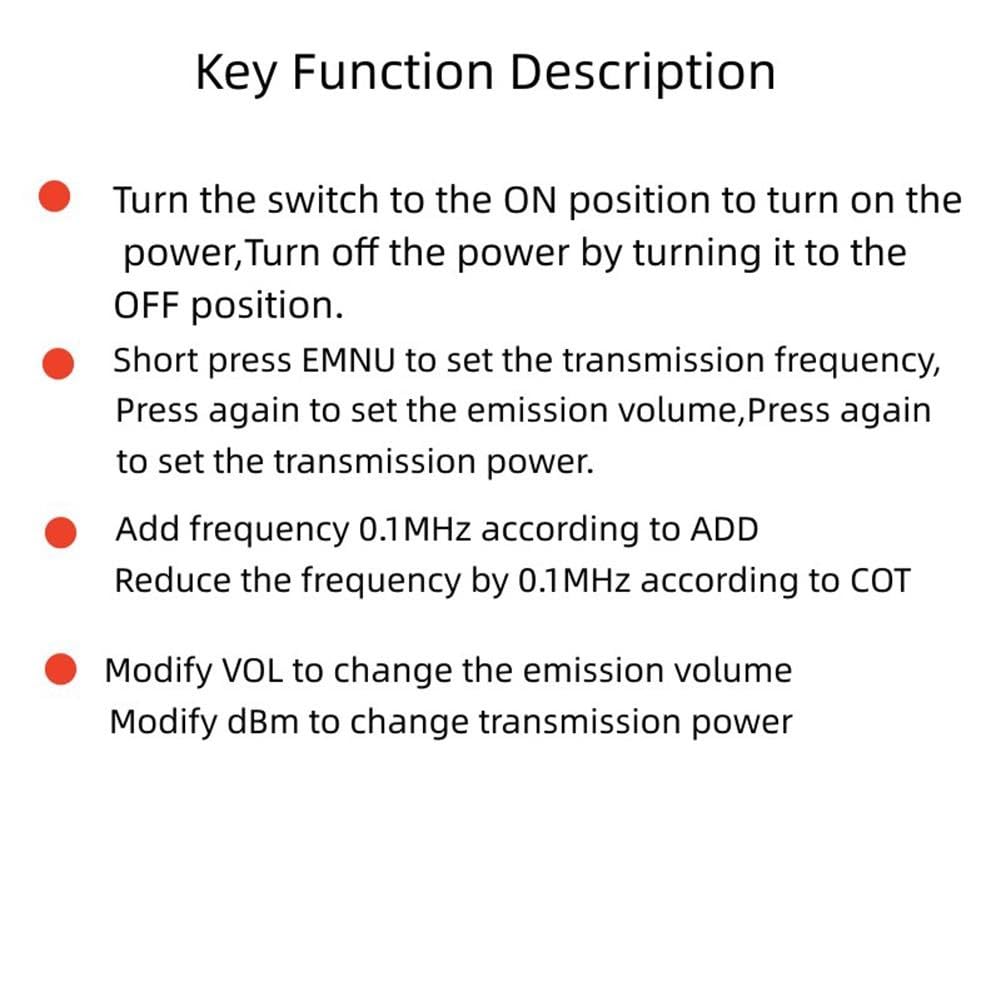 Trasmettitore FM stereo con Bluetooth, frequenza regolabile da 76 a 108 MHz e display OLED, per trasmissione campus e sistemi radio DSP