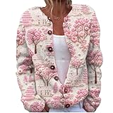 Lange Strickjacke Damen Lang Herbst Cardigan Winter Pullover Ugly Weatershirt...
