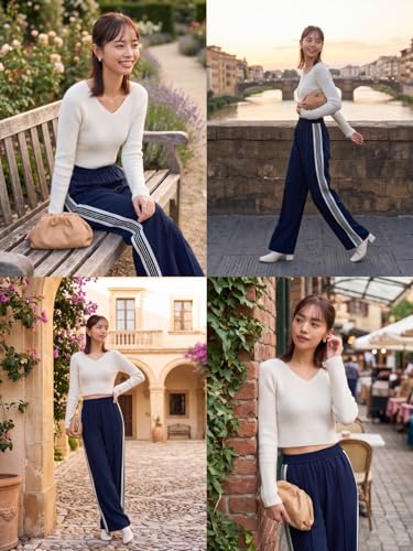 Image of GRECIILOOKS Trousers for Woman | Womens High Rise High Waist Flared Korean Style | Formal Pant for Women Office Wear| Track Pants for Womans Elegant for College & Events (Available in Plus Size)
