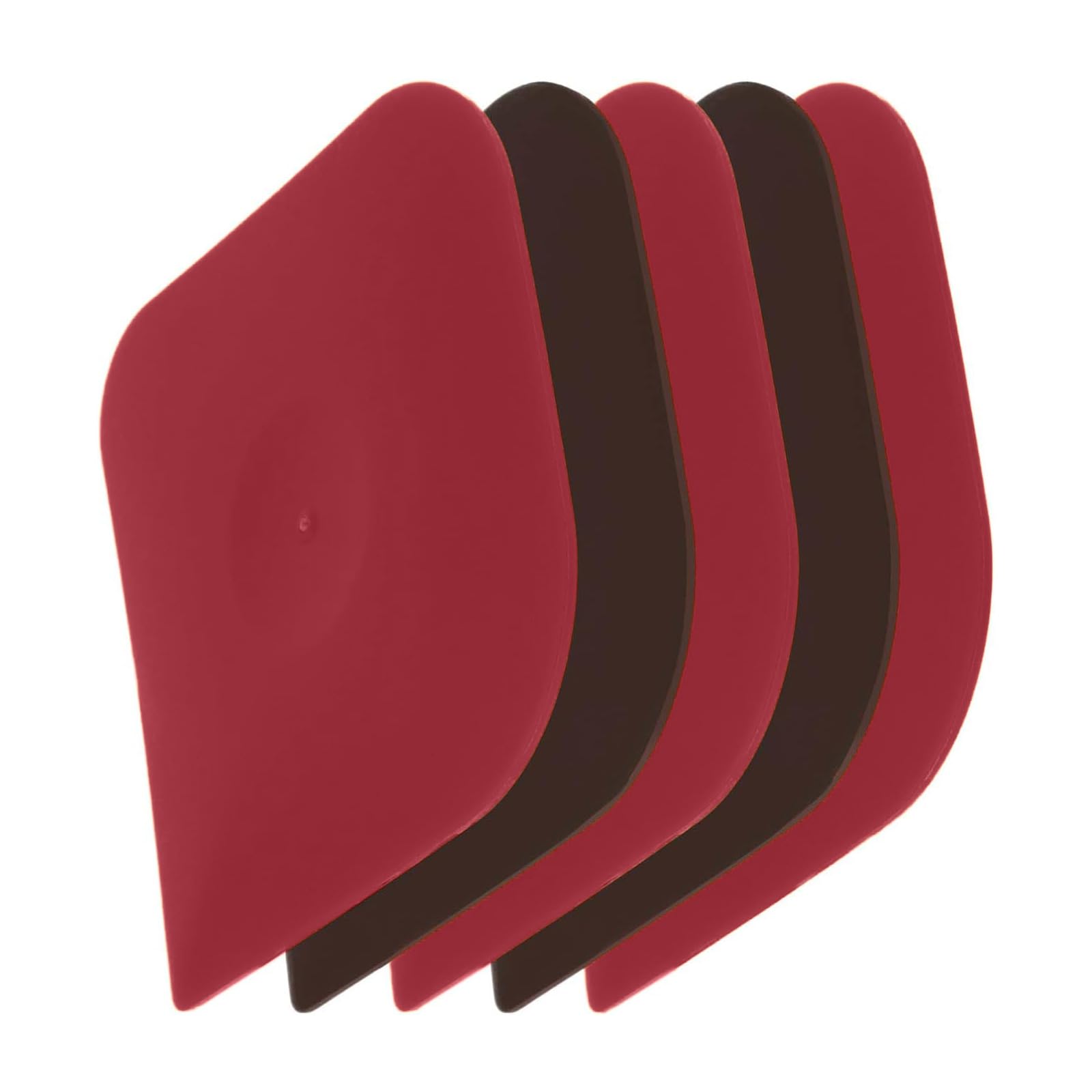 5 Pack Non-Scratch Plastic Pan Scrapers for Cast Iron Pots Kitchen Cleaning